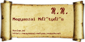 Megyaszai Mátyás névjegykártya