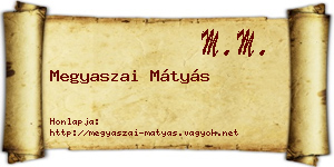 Megyaszai Mátyás névjegykártya