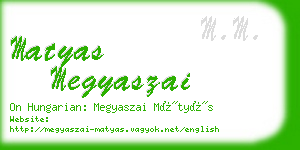 matyas megyaszai business card